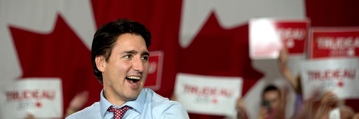 Justin Trudeau en Ottawa tras ganar las elecciones. (Nicholas Kamm/AFP/Getty Images)