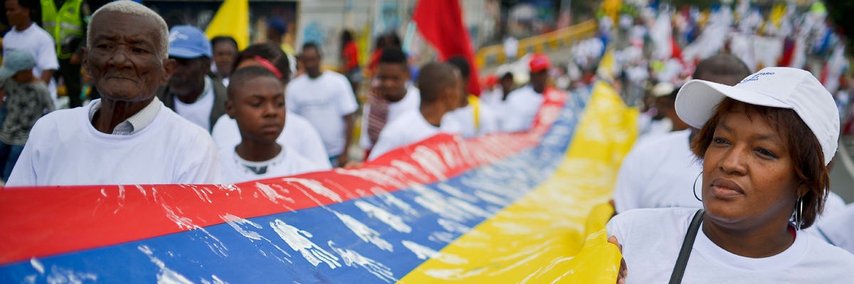 Manifestación a favor de la paz en Calí, Colombia. Luis Robayo/AFP/Getty Images
