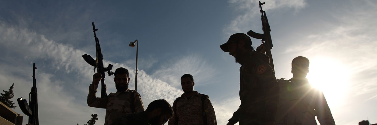 Milicianos en la ciudad libia de Benghazi. Abadullah Doma /AFP/Getty Images