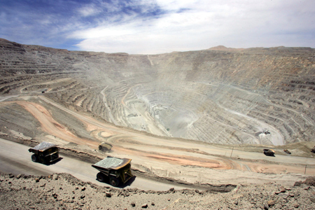 Mina de cobre de Chuquicamata, a unos 1.000 kilómetros al norte de Santiago, Chile. Martin Bernetti/AFP/Getty Images) 