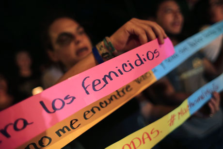 Mujeres protestan contra la violencia de género en Managua, 2014. Inti Ocon/AFP/Getty Images
