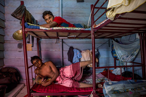 Refugiados rohingya descansan en un campamento temporal en Indonesia. Ulet Ifansasti/Getty Images 