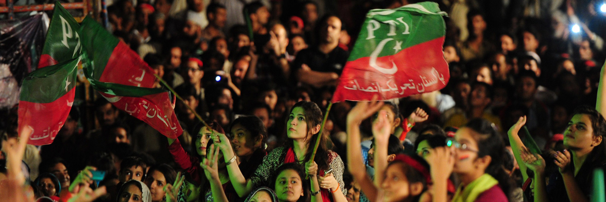 Partidarios del político paquistaní Imran Khan en Islamabad(Asif Hassan/AFP/Getty Images)