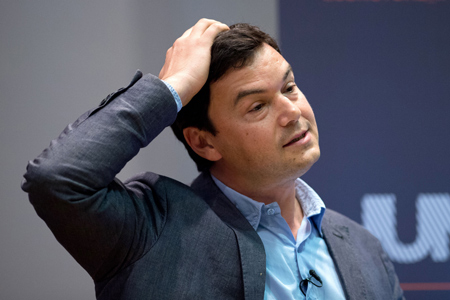 El economista francés Thomas Piketty en una presentación de su libro Capital in the Twenty-First Century. (Leon Neal/AFP/Getty Images)