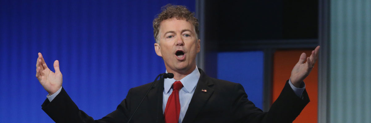 El senador republicano Rand Paul en un debate en Fox News, agosto de 2015. Scott Olson/Getty Images 