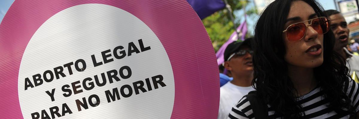 Activistas nicaragüenses se manifiestan a favor del aborto (Elmer Martínez/AFP/Getty Images)