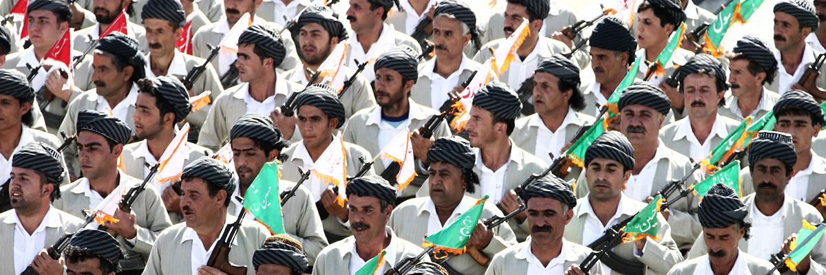 Miembros iraníes de la milicia basij (Behrouz Mehri/AFP/Getty Images)