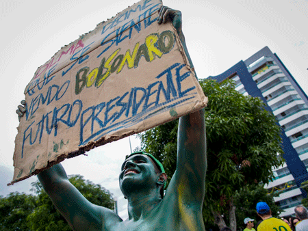 Manifestaciones contra el Gobierno en Manaus, Amazonas, Brasil. (Raphael Alves/AFP/Getty Images)