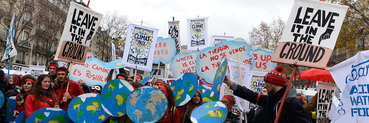 Manifestación en París durante COP21. (Alain Jocard/AFP/Getty Images)