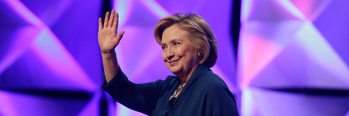  La ex secretaria de Estado estadounidense Hillary Clinton en una conferencia en Las Vegas, Nevada, abril de 2014. Isaac Brekken/Getty Images 