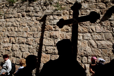 Cristianos ortodoxos en Jerusalén. GALI TIBBON/AFP/Getty Images 