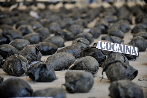 Alijo de cocaína incautado por las autoridades colombianas. AFP/Getty Images