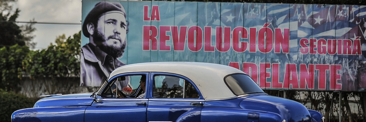 Un cartel en la Havana, 27 de noviembre de 2016. (Yamil Lage/AFP/Getty Images)