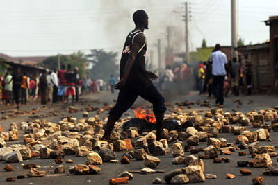 Las calles de la capital, Bujumbura, tras las protestas contra el Gobierno. (Spencer Platt/Getty Images)