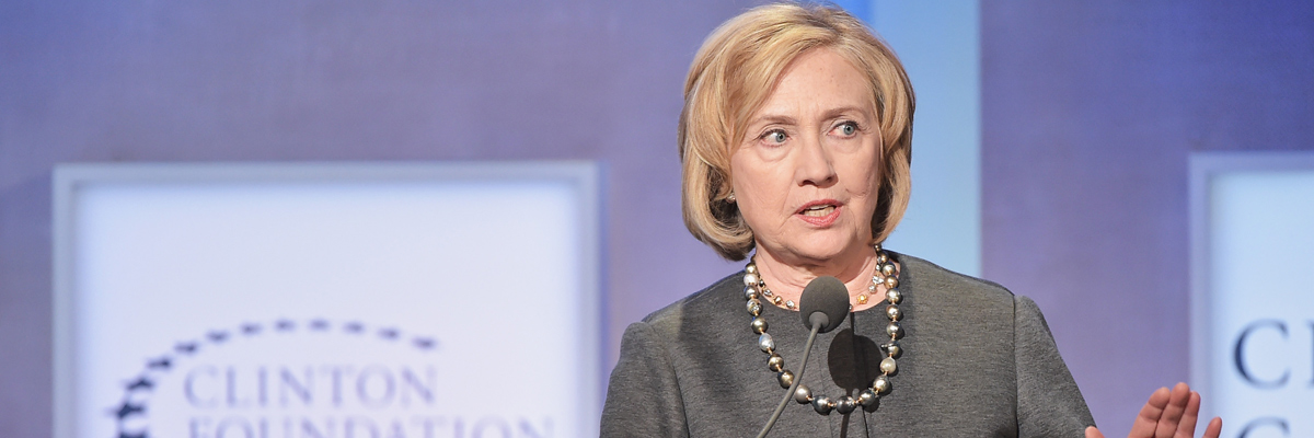 Hillary Clinton en un discurso en la Clinton Global Initiative (Michael Loccisano/Getty Images). 