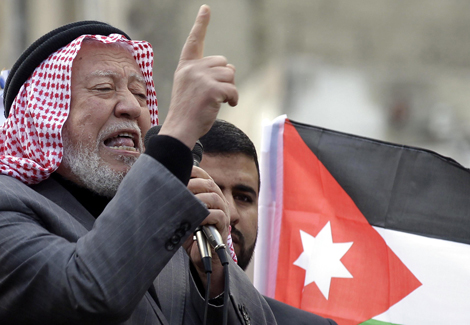 Hamza Mansur, uno de los líderes de los Hermanos Musulmanes en Jordania. Khalil Mazraawi/AFP/Getty Images