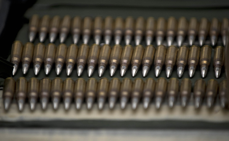 Munición de rifle que estaba en manos de un cártel de drogas en México. Yuri Cortez/AFP/Getty Images)