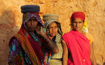 Mujeres indias en Allahabad. (Sanjay Kanojia/AFP/Getty Images)