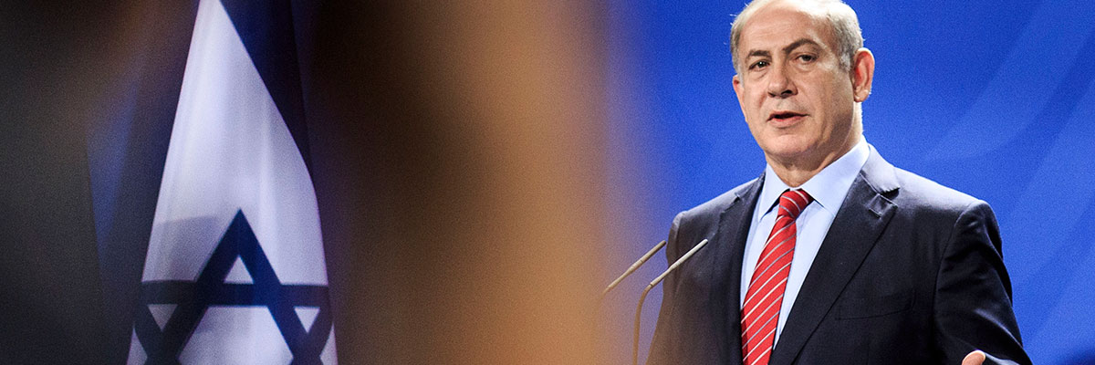 El primer ministro de Israel, Benjamín Netanyahu durante un discurso. (Carsten Koall/Getty Images)