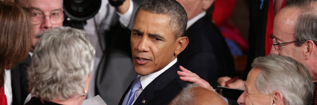 El presidente Barack Obama en el Congreso de Estados Unidos, Washington, enero de 2014. Chip Somodevilla/Getty Images.