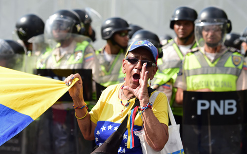 Manifestación contra el Gobierno de Venezuela en Caracas. (Ronaldo Schemidt/AFP/Getty Images)