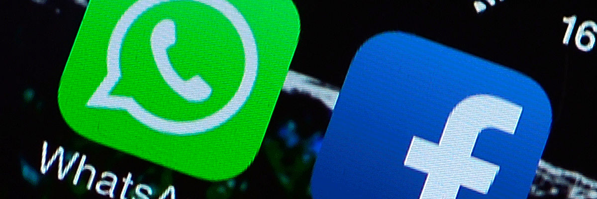 Aplicaciones Facebook y WhatsApp (Gabriel Bouys/AFP/Getty Images)