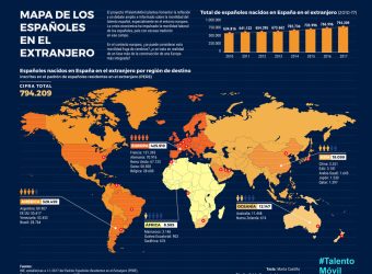 Mapa de los españoles en el extranjero