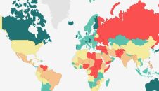 Mapa interactivo del Índice de paz global 2020